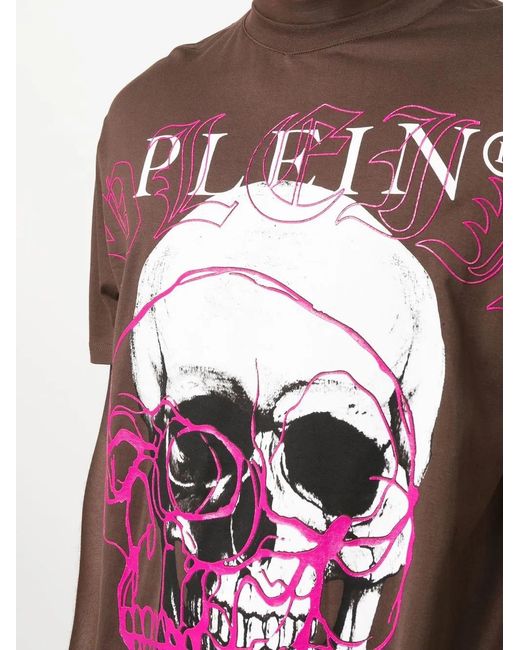 Philipp Plein Red Round Neck T-Shirt for men
