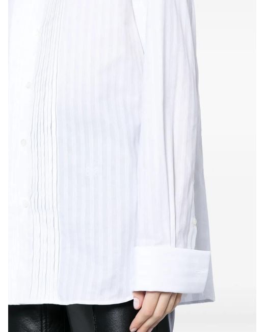 Loewe White Striped Cotton Shirt