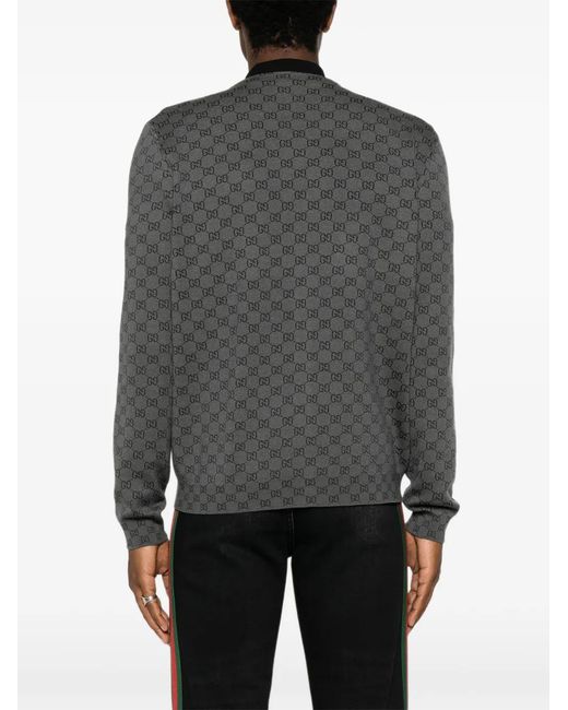 Gucci Gray Gg Supreme Cardigan for men