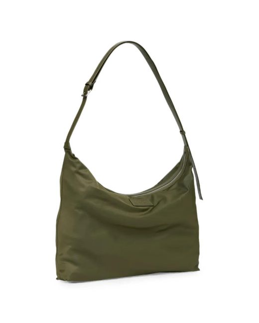 MM6 by Maison Margiela Green Logo-Patch Shoulder Bag