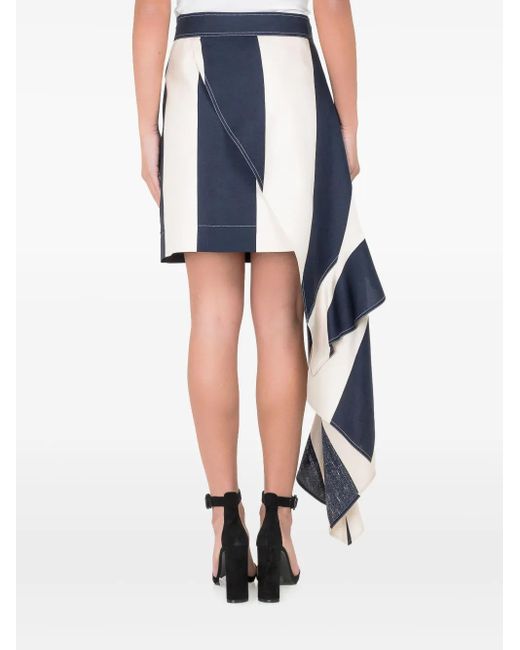 Calvin Klein Blue Striped Mini Skirt