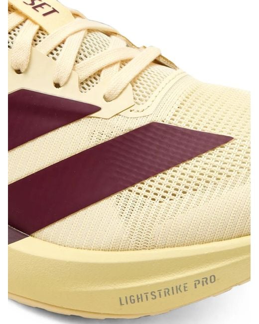Adidas Natural Adizero Dropset Pro Lace-Up Sneakers