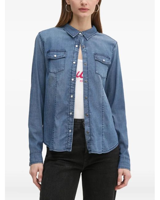 Guess Blue Denim Shirt