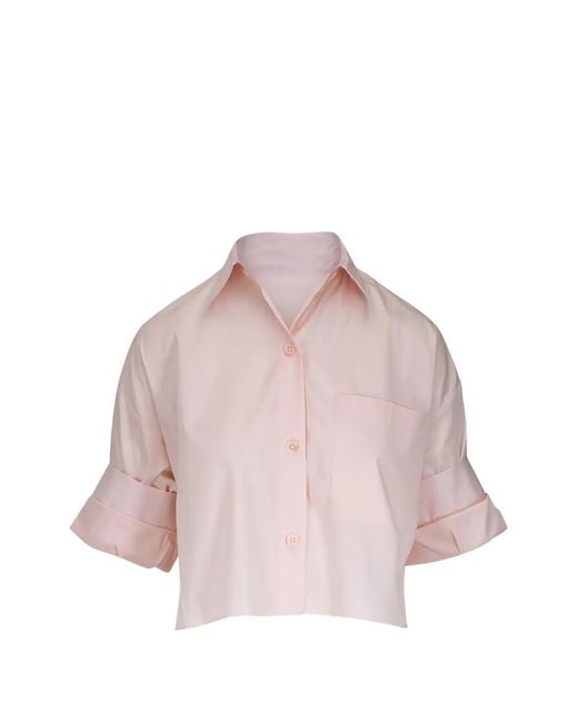 Twp Pink Cuffed Blouse