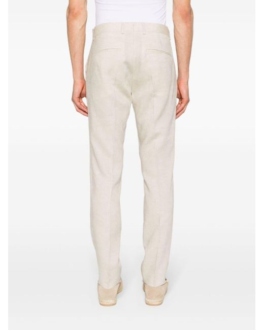J.Lindeberg Natural Grant Super Mid-rise Tapered Trousers for men