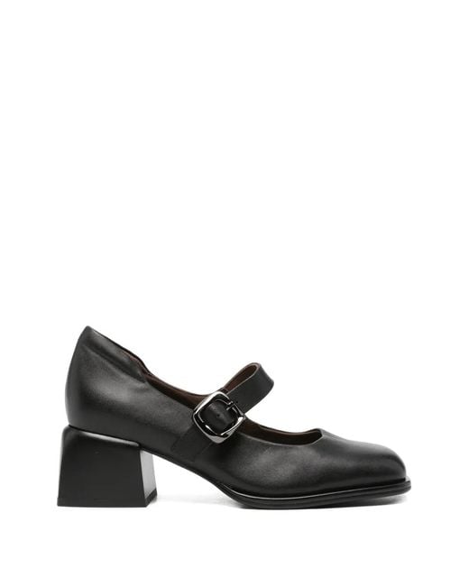 Linda Baumann Black Square-Toe Pumps