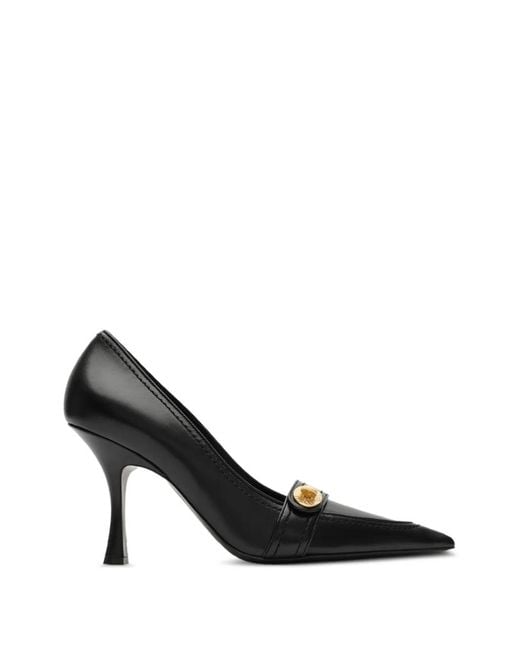 Burberry Black Leather Cotswolds High Pumps