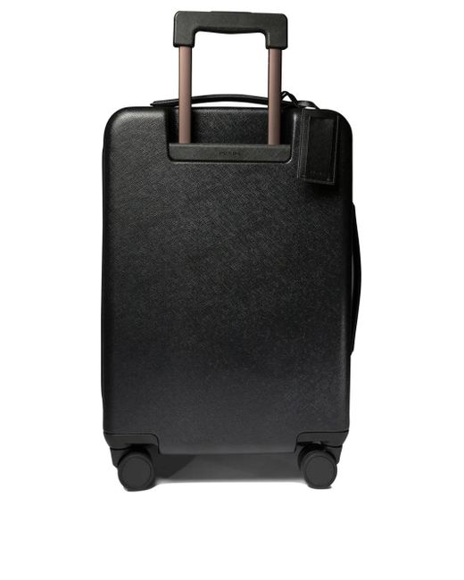 Prada Black Triangle-Logo Suitcase