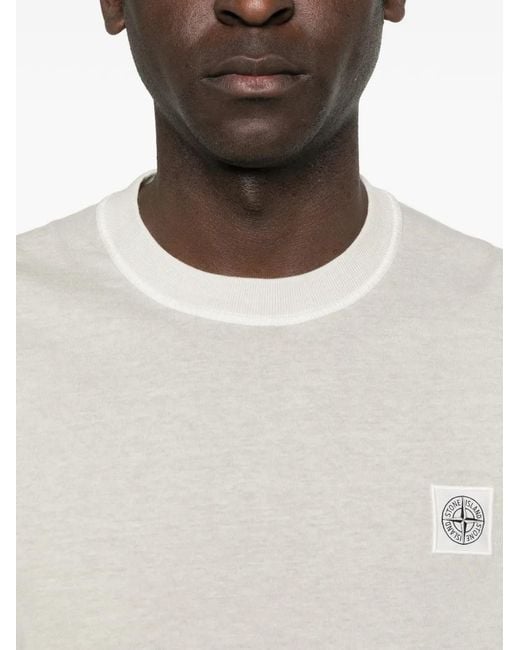 Stone Island White T-Shirts And Polos for men