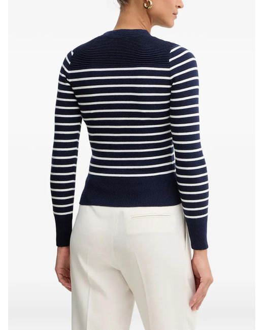 Guess Blue Striped-Pattern Sweater
