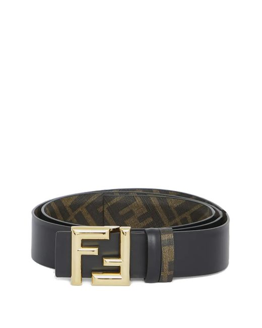 Cintura Con Fibbia Logo di Fendi in Black da Uomo