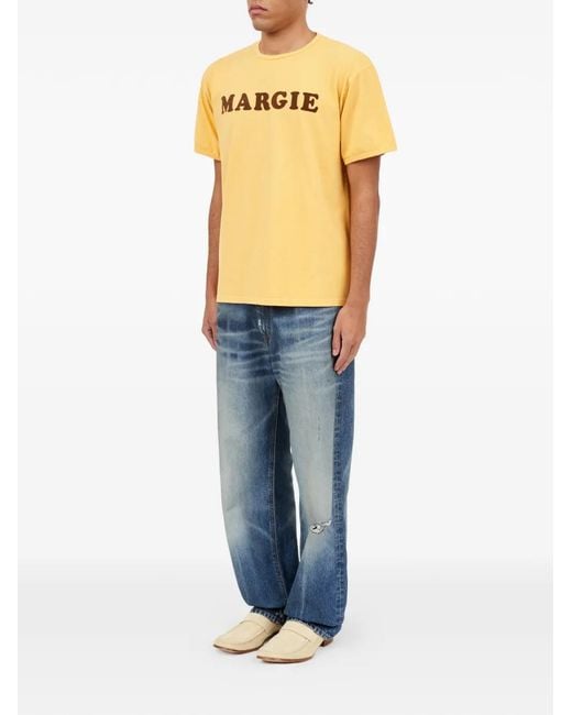 MM6 by Maison Margiela Yellow Jersey T-Shirt for men