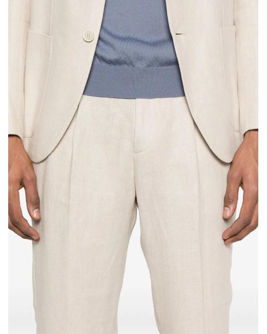 Eleventy Natural Linen Suit for men