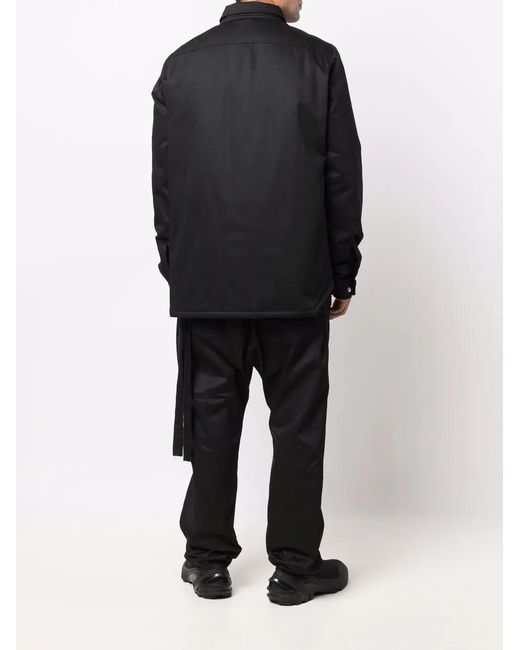 Rick Owens Black Cotton Shirt Jacket for men