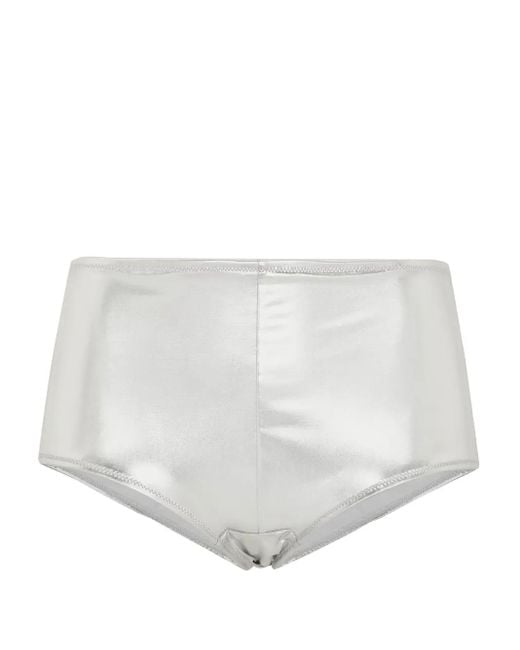 Dolce & Gabbana White Low-Rise Foiled Briefs