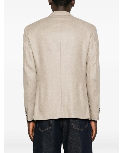 Canali Natural Double-Breasted Peak-Lapels Blazer for men