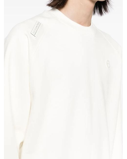 Sudadera con parche del logo Aape By A Bathing Ape de hombre de color White