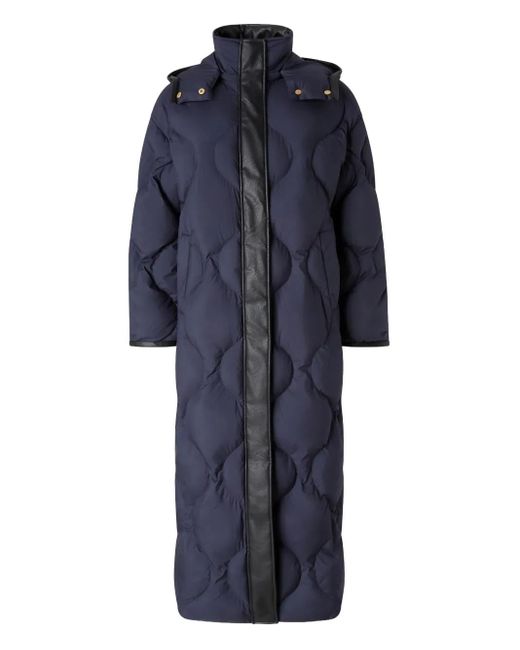 Pinko フーデッド キルティングコート Blue