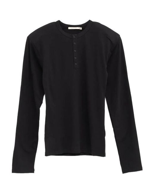 Paloma Wool Gebreide Henley Top in het Black