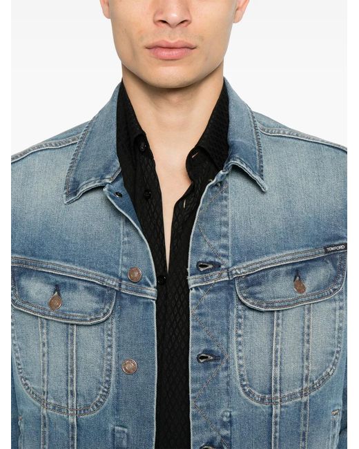Chaqueta Selvedge Icon Tom Ford de hombre de color Blue