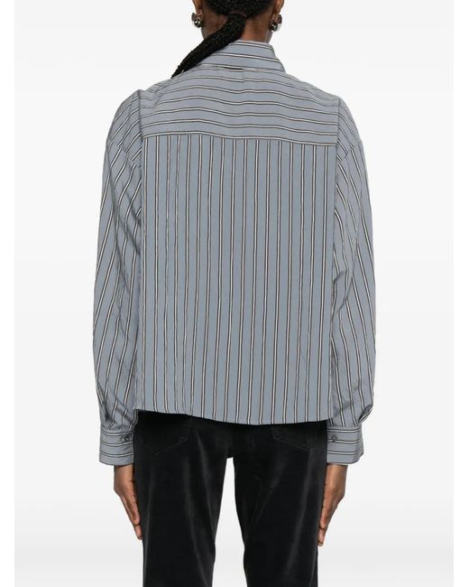 Marc O' Polo Gray Striped Long-Sleeves Shirts