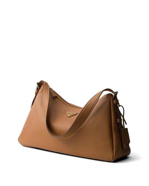 Prada Brown Large Aimée Shoulder Bag