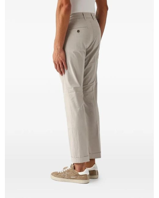 Fay Natural Pantalon Retroussé À Écusson À Logo for men