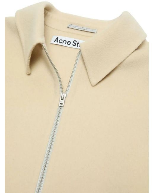 Acne Natural Wool Zipper Jacket for men