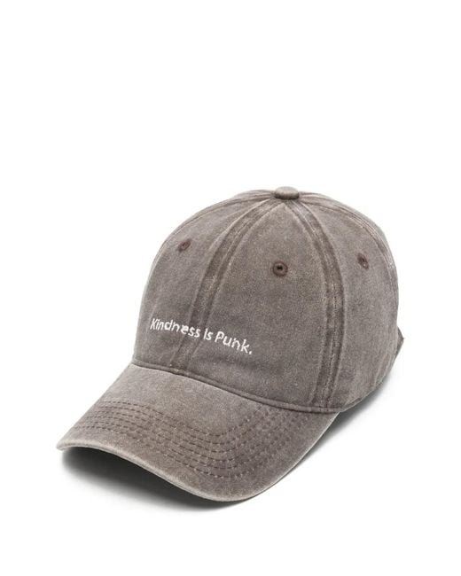 Leonardo Valentini Gray Embroidered Cap for men