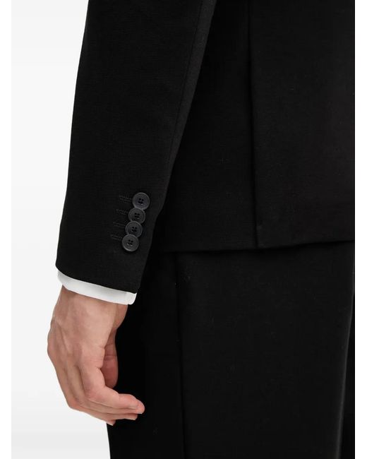 Lindbergh Black Notched-Lapel Suit for men
