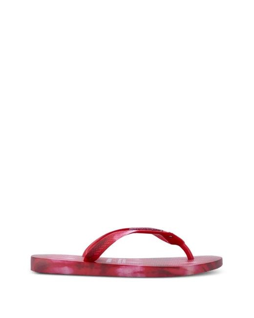 Havaianas Red X Isabel Marant Tongs Haut Ikat À Imprimé Tie Dye