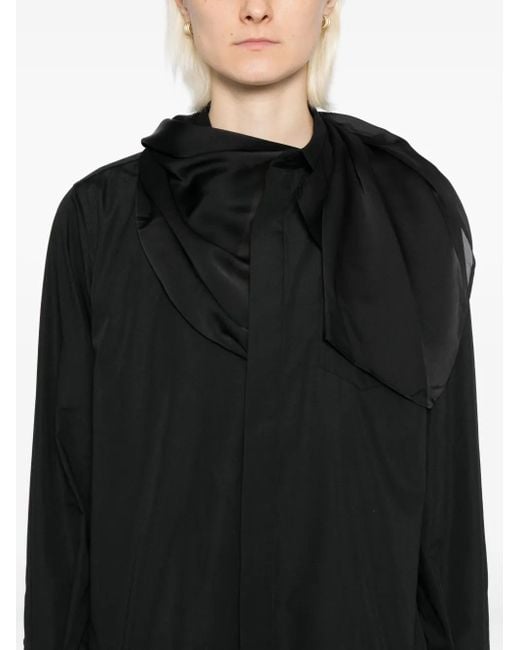 Sacai Black Double-Layer Shirt