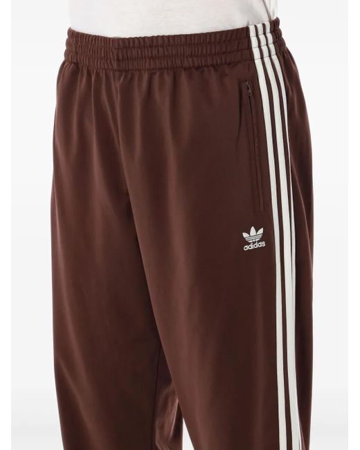 Adidas Red Firebird Three-Stripe Track Pants for men