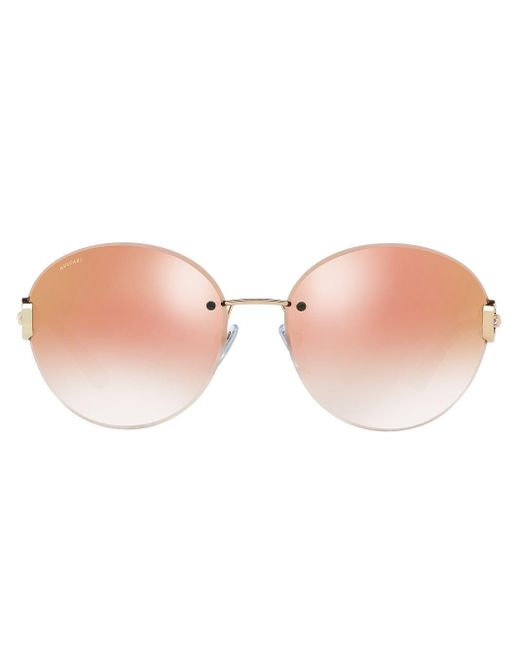Round frame sunglasses BVLGARI en coloris Metallic