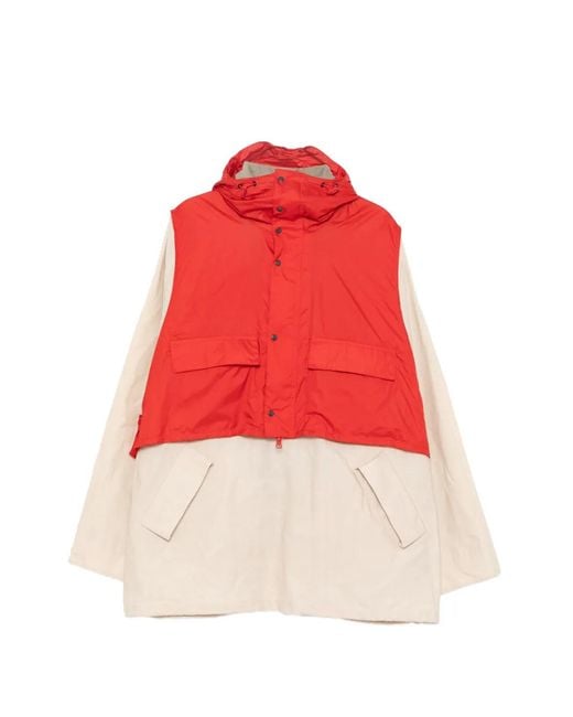 Barbour Red X Kaptain Sunshine Colour-Block Coat for men