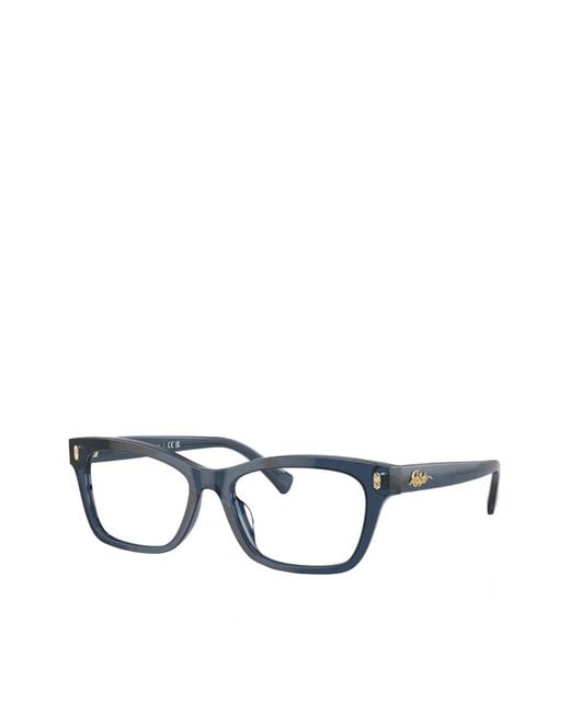 Polo Ralph Lauren Blue Rectangle-Frame Glasses