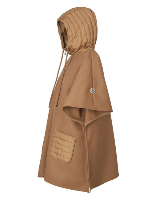 Moncler Brown Hooded Cape