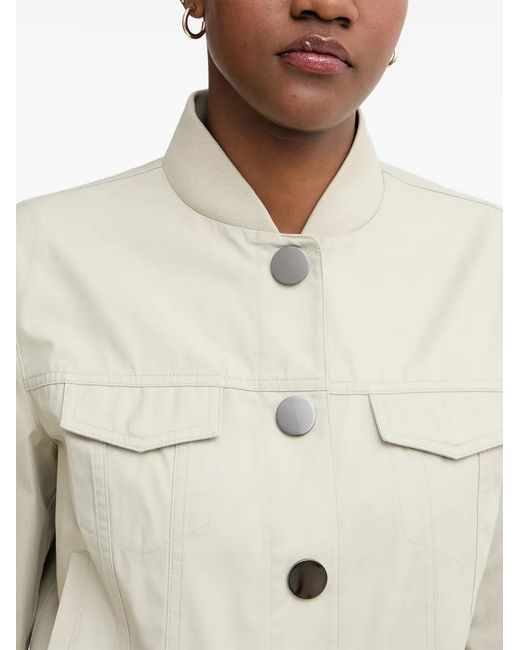 ARMANI EXCHANGE Natural Button-Up Chest-Pocket Jacket
