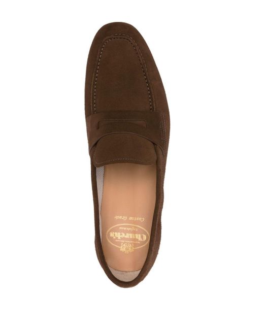 Church's Brown Maltby Suede Penny Loafers for men