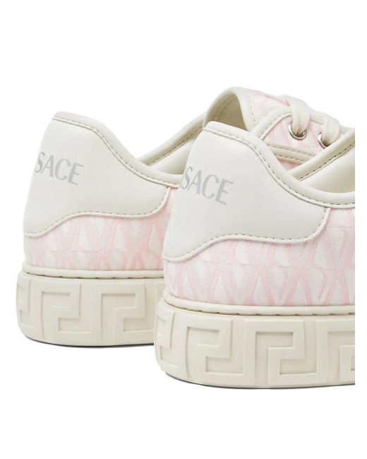 Versace White Barocco Greca Sneakers