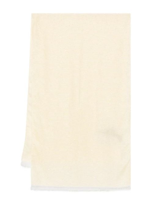 Twinset Natural Logo-Jacquard Sequined Keffiyeh
