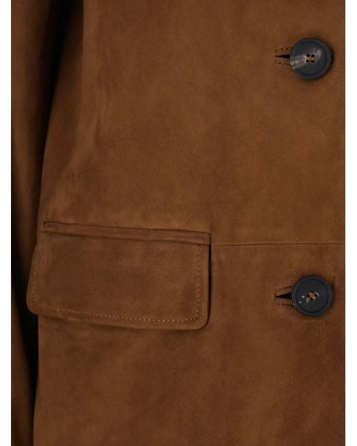 Tagliatore Brown Flap-Pocket Buttoned Jacket