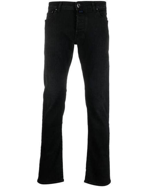 Jacob Cohen Contrast-rear-pocket Jeans in Black for Men | Lyst