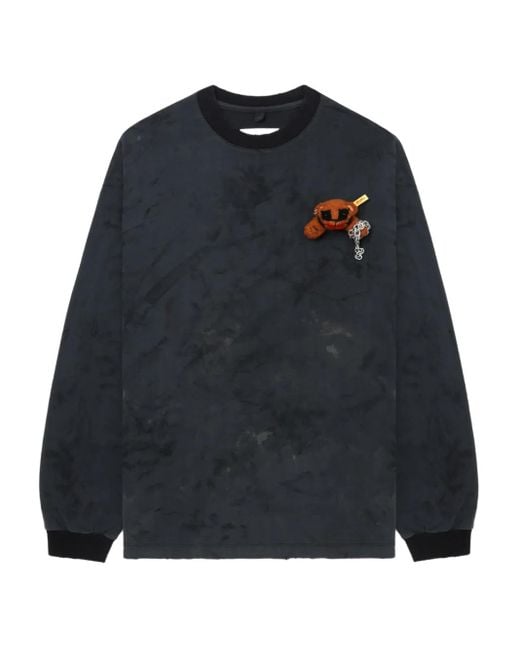 メンズ Doublet ポケットベア ロングtシャツ Blue