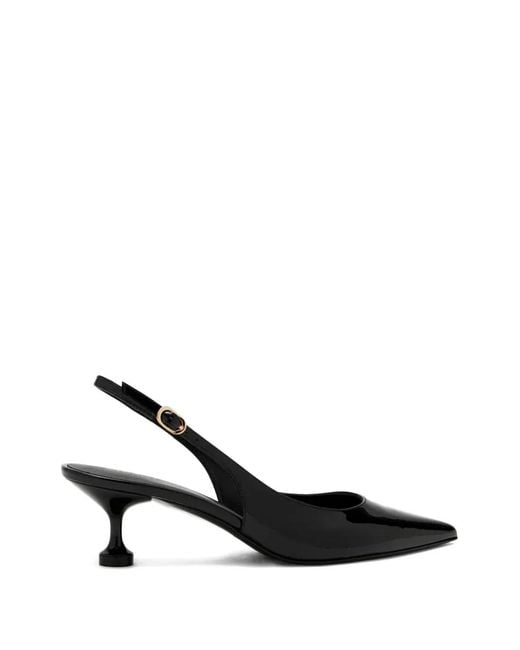 Stuart Weitzman Black Eva Pointed Slingback Pumps