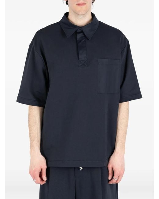 Societe Anonyme Blue Polo Polo 92 À Poche Plaquée Et Manches Courtes for men