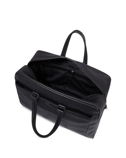 Lancel Black Come De Leather Duffle Bag