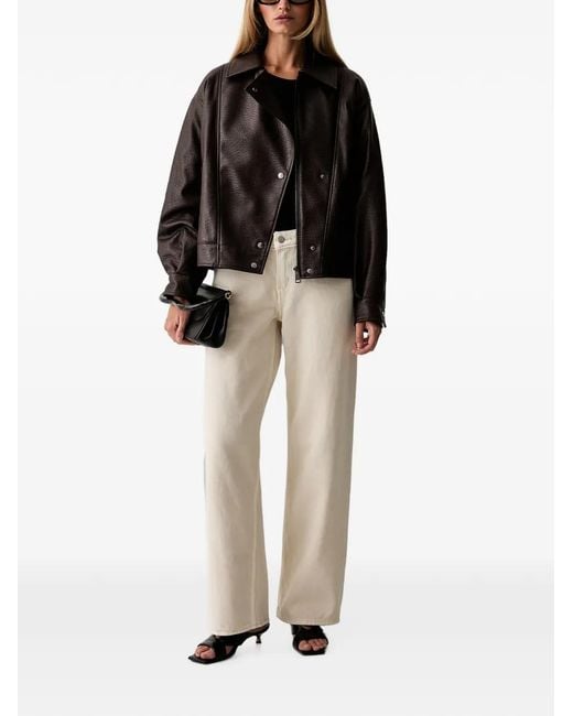 Twinset Black Textured Press-Stud Jacket