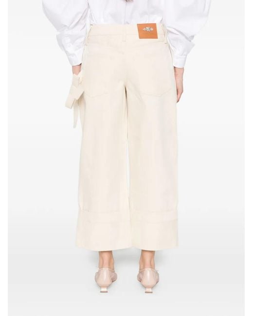 Simone Rocha White Belt-Loop Jeans