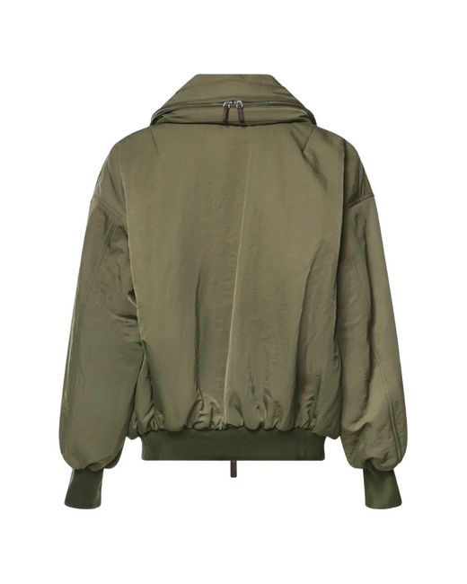 Hed Mayner Green Multi-Pocket Zip-Up Jacket for men